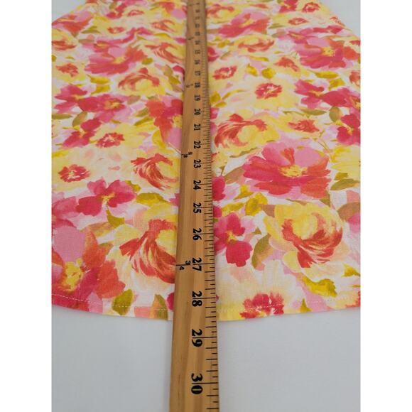 Old Navy Fit & Flare Tie Shoulder Linen Blend Floral Watercolor Dress Size L new - Picture 10 of 10